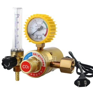 Carbon Dioxide Pressure Reducing Valve CO2 Pressure Gauge Secondary Protection Welding Pressure Gauge Heating 36V/110V/220V