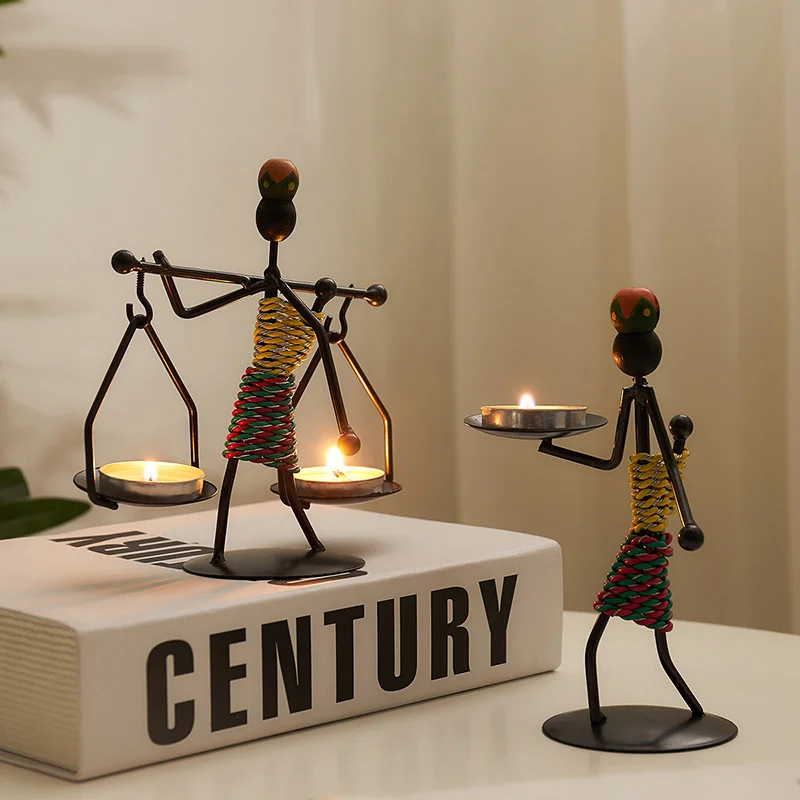 African Style Candlesticks for Candles Metal Candle Holder Home Decor Accessories Decoration Wedding |