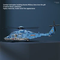 Technology Armed Helicopter Building Blocks Toys Air Forces Model Airplane Blocks Set Educational Toys For Boys Gifts 5