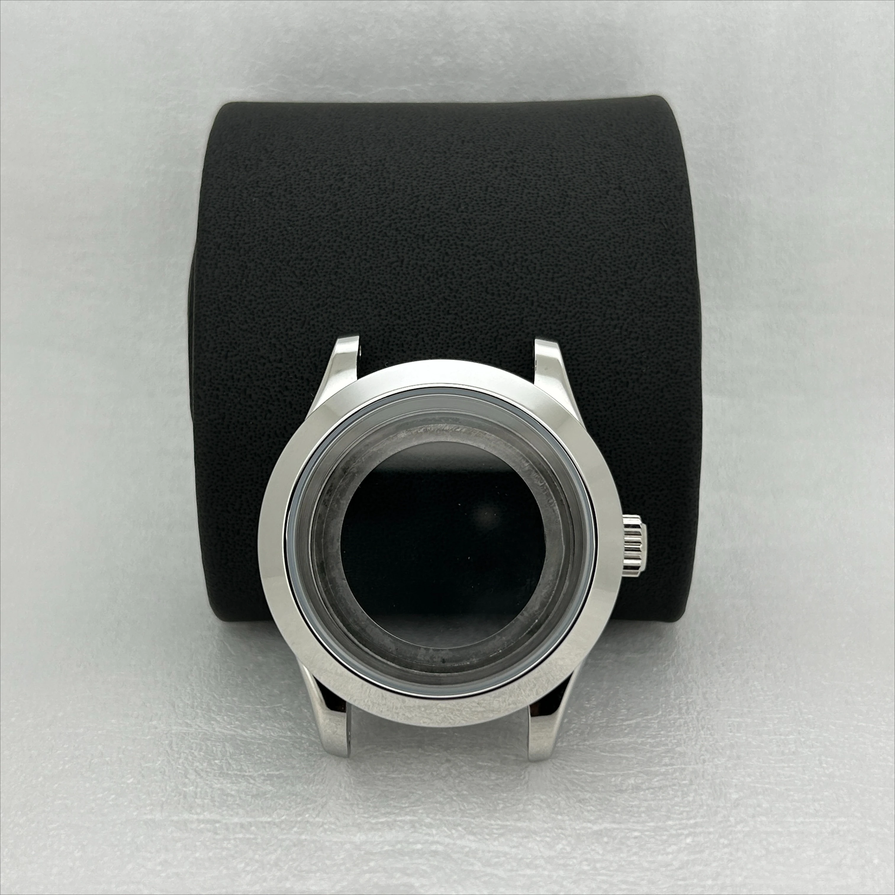 Silver Waterproof Sapphire Crystal Watch Case