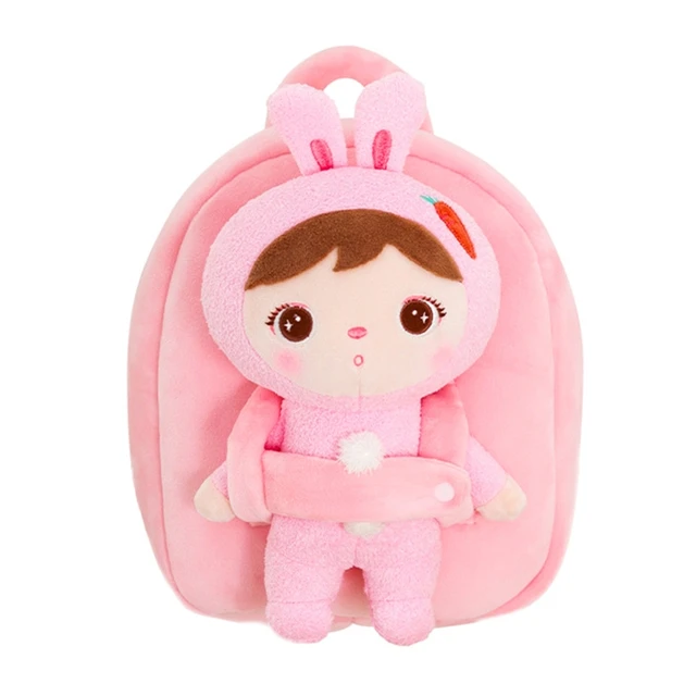 11.8x11.02x3.94in Animal Plush Set Toy Girls Backpack Bag Bright Color Metoo Doll Portable Mini Kindergarten Toys
