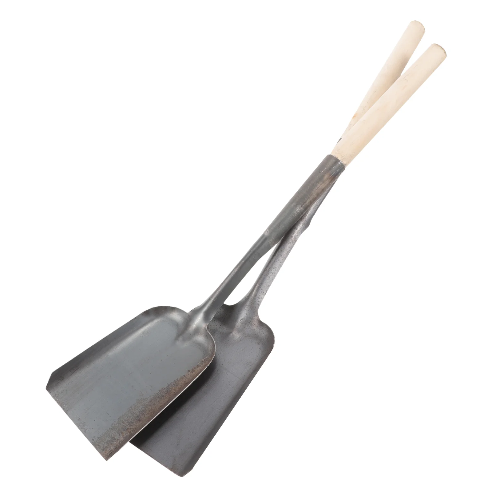 

2 Pcs Soot Portable Garden Metal Pooper Scooper Convenient Litter for Kitchen Shovels Long Handle Coal Stove