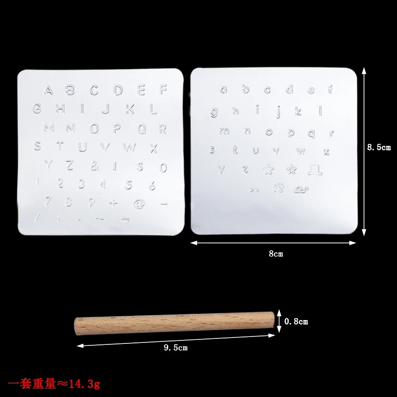 Set of plastic punch alphabet number stamps for leather tools professional leather drilling