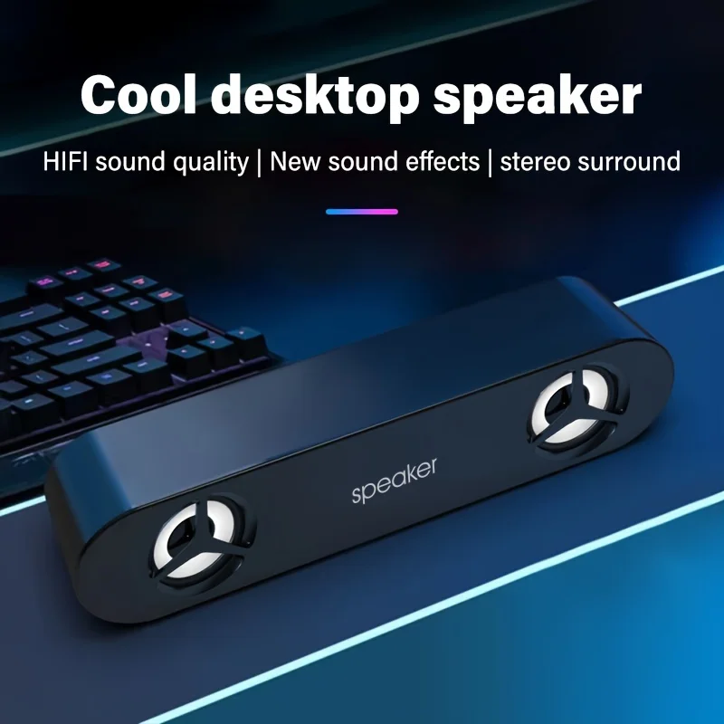 3D surround sound speakers Wired computer speakers Stereo subwoofer For laptop theatre TV assisted amplification