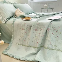 Summer Cotton Quilts Stitch Thin Air-conditioning Comforter Soft Breathable Sofas Blanket Quilted Bed Covers and Bedspreads 이불 1