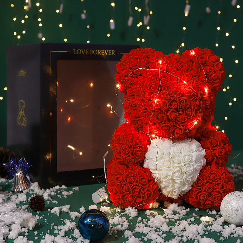 100/300Pcs 3cm Foam Rose Artificial Flowers Head Teddy Bear Roses Handmade DIY Gift Decoration Wedding Valentines Day Home Decor