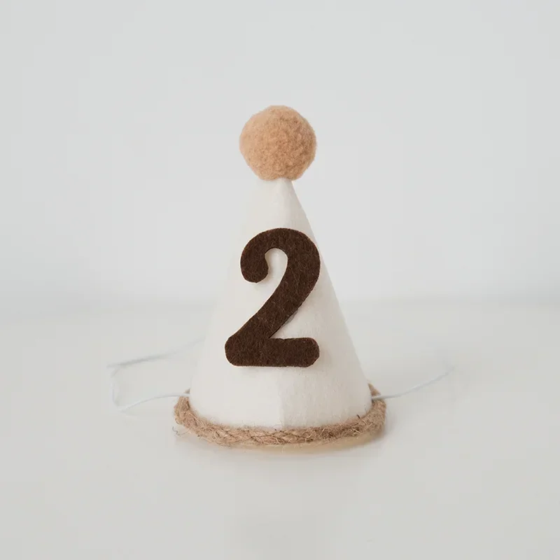 Small Retro Birthday Hat for Boy and Girl, Cone Birthday Hat, 1PC, 1PC, 2 Years, 3 Years, 4 Years, 5 Years, 6 Years, 7 Years