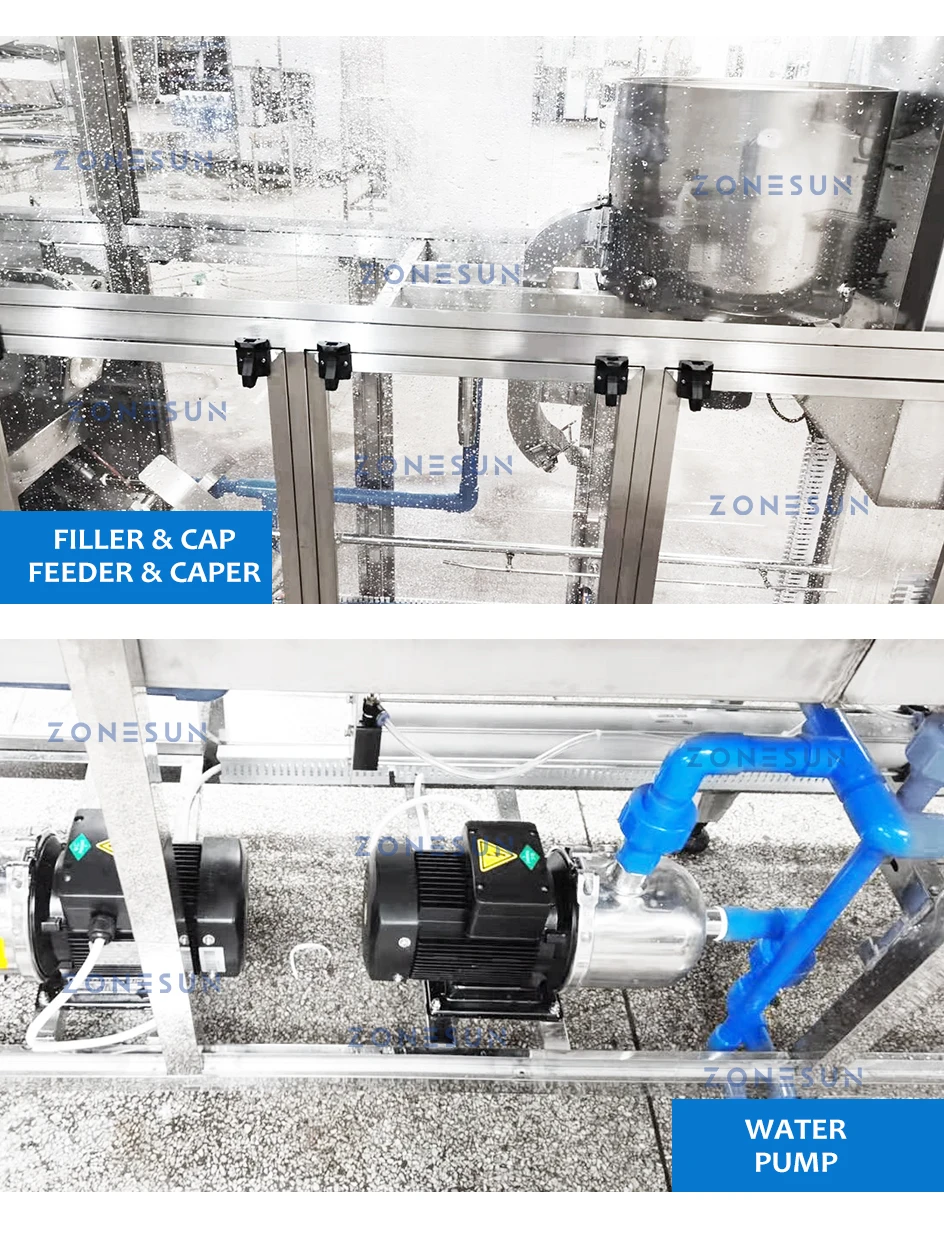 ZONESUN ZS-XG100J Automatic Barreled Water Liquid Filling Capping Machine