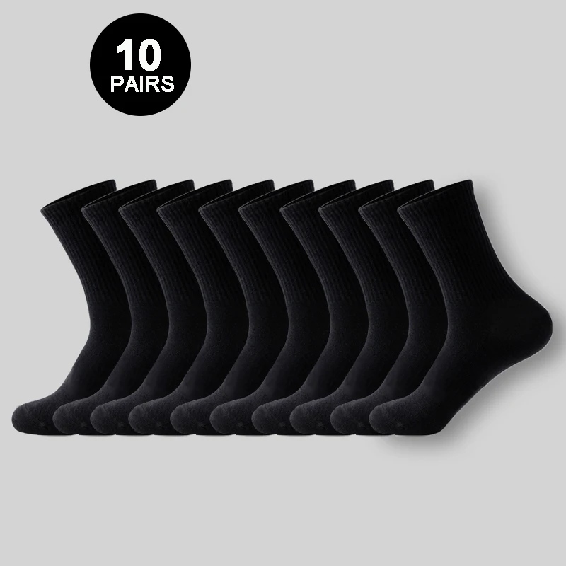Männer Socken Baumwolle Atmungs Lange Business Harajuku Socken Solide Gentleman Sox Sokken Outdoor Sport 10/20 Paare/los Socken – Detail 7