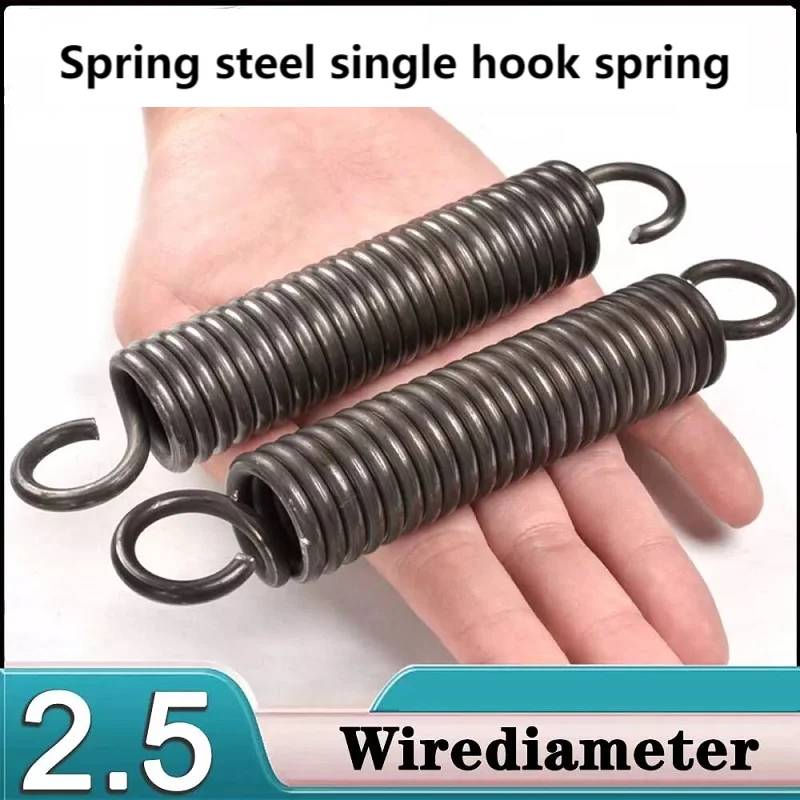 Spring steel single hook spring,Oven spring ,Line diameter2.5mm,Outer Diameter 18mm,Length80~180mm.