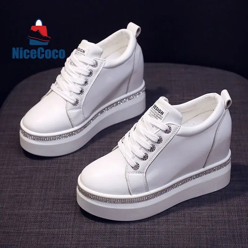 

Netizen увеличенные маленькие белые туфли для женщин новая Корейская версия универсальные тонкие туфли Matsuke на толстой подошве повседневные одиночные