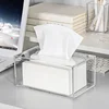 Transparent Acrylic Paper Towel Box Creative Home Living Room Tissue Paper Roll Storage Box Face Wash Tissue Box 1