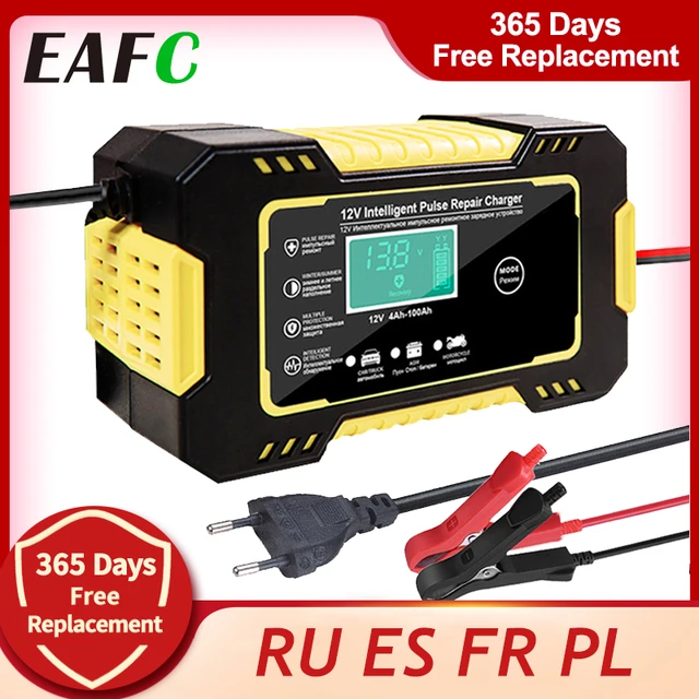 Volle Automatische Auto Batterie Ladegerät 110V zu 220V Zu 12V 6A  Intelligente Schnelle Power Lade Nass Trocken blei Säure Digital LCD  Display - AliExpress