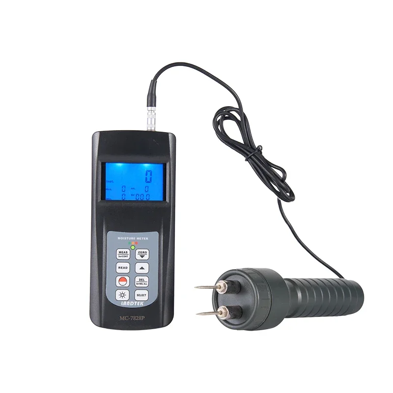 

MC-7828P Digital Pin type Moisture Meter wooden articles tobacco cotton paper soil Moisture tester