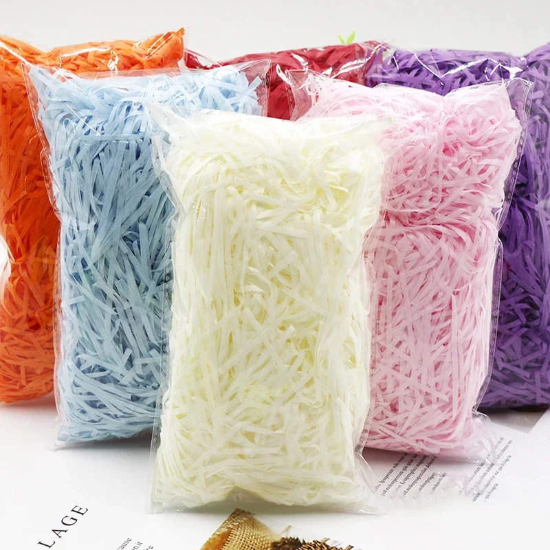 100g Color DIY Paper Shredded Crinkle Paper Raffia Confetti Wedding Christmas Gift Box Filling Material Tissue Filler Deco party decorations paper confetti wedding decor supplies
