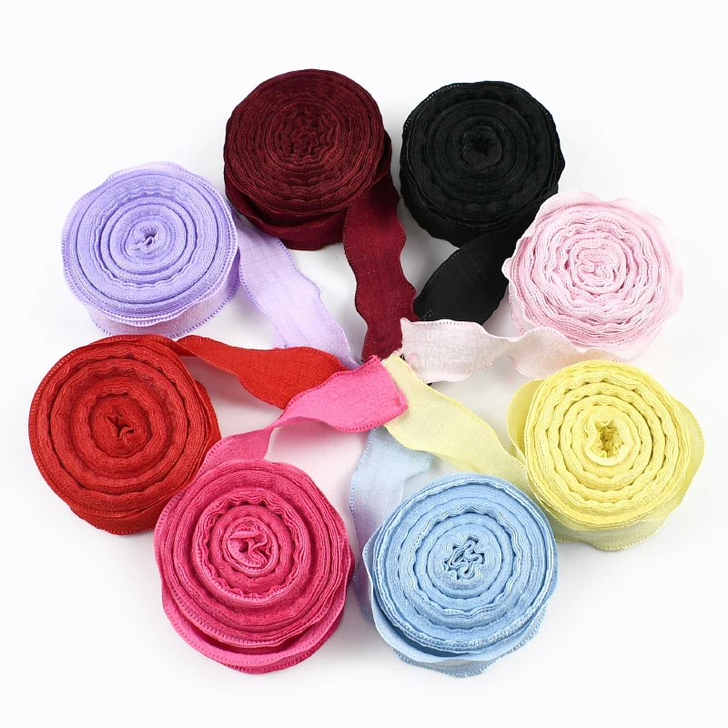 Fishtail Chiffon Ribbon with Wave Edge for Gift Packaging and DIY Crafts