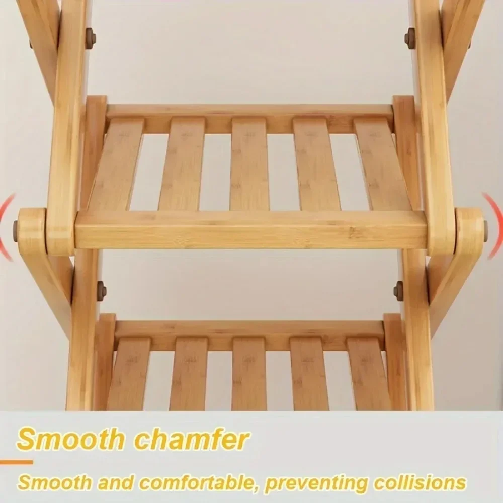 Shoe rack shoe organizer Bamboo Made Telescopic Doorway Multi Layer Household Foldable Shoes Shelves No Installation Required Frame