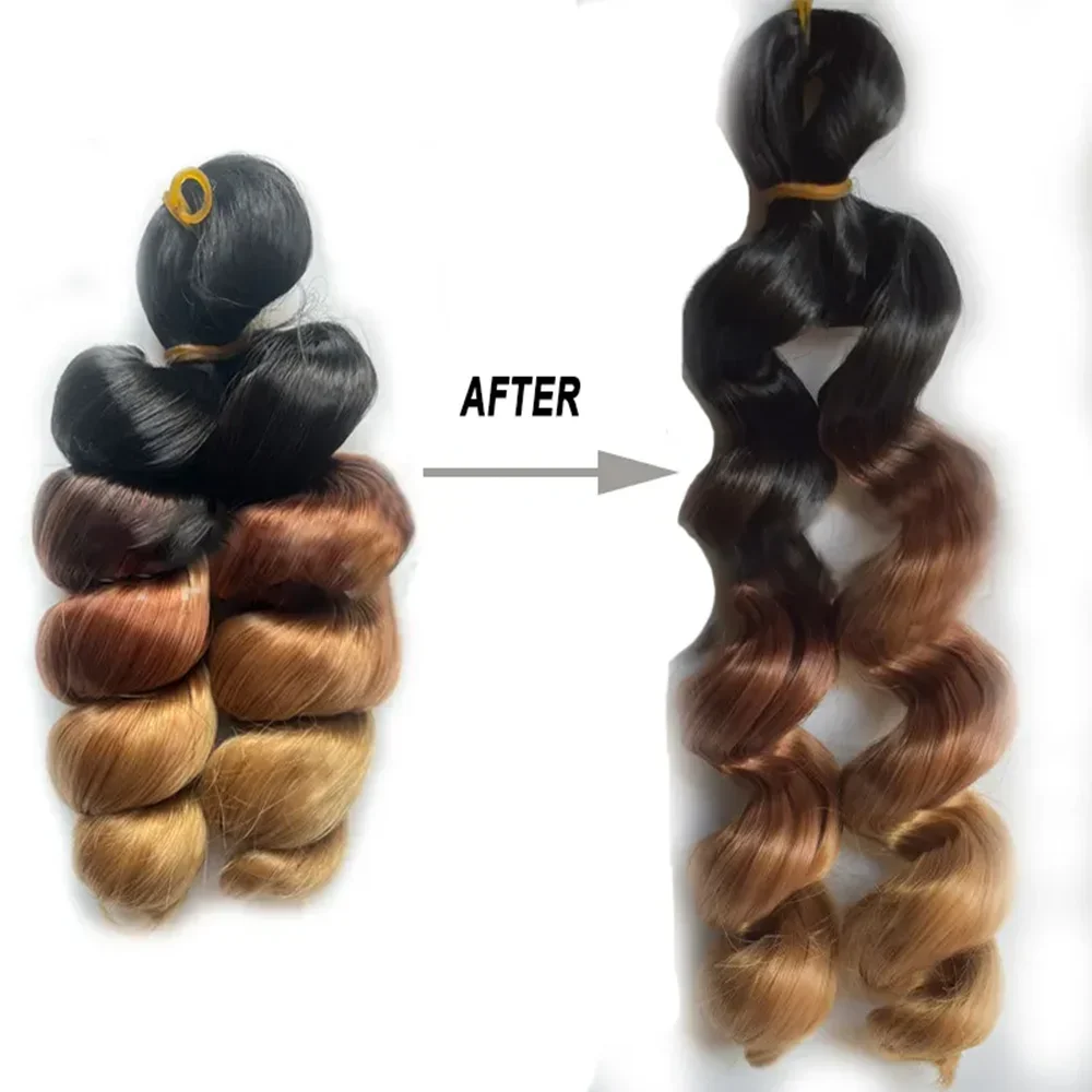 12inch Synthetic French Loose Curl Crochet Hair Extensions Loose Wave Braids Hair Curly Crochet Braids Hairpieces For Women 4