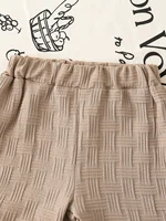 Ensemble de shorts décontractés d'été pour garçons, couleur unie kaki, demi-cardigan, t-shirt et short de la même couleur, ensemble léger pour les vacances d'été des enfants 5