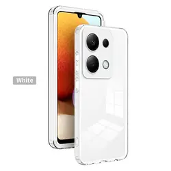 Enhanced Transparent Protective Back Cover - Hard PC+TPU 3 - in - 1 Design for POCO M6 Pro 4G (White)