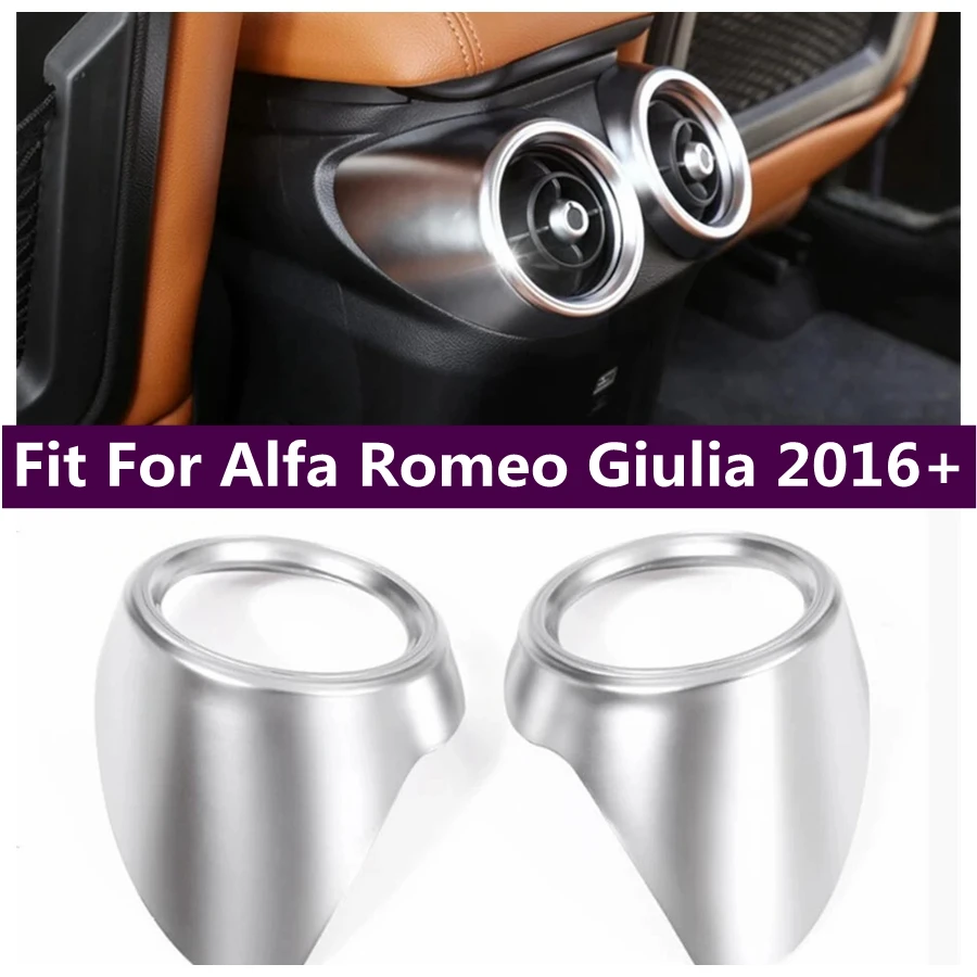 

Interior Armrest Box Rear Air Conditioning Vent AC Outlet Cover Trim Fit For Alfa Romeo Giulia 2016 - 2020 Accessories