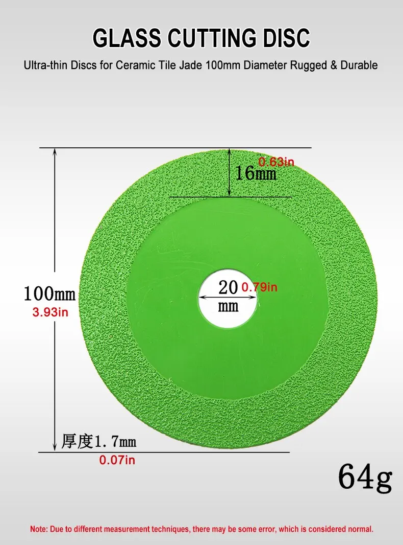 1 Disque de coupe en diamant pour marbre, lame de scie pour céramique,  carrelage, Jade, polissage spécial, disque de meulage pour brasage, 100mm –  AZDAY