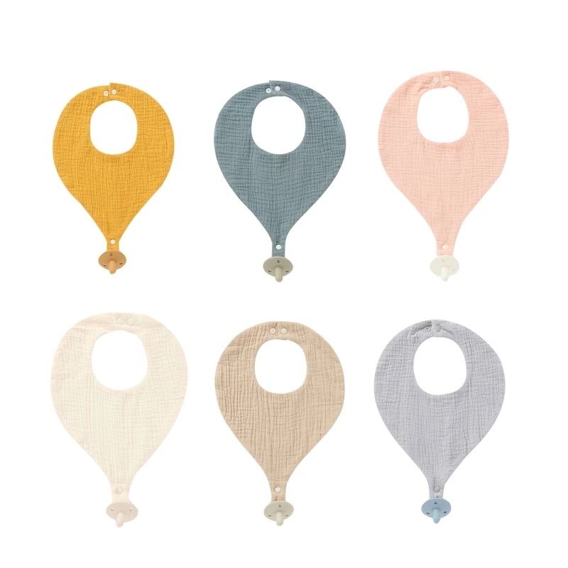 2PCS/Set Baby Bibs Cotton Saliva Towel + Silicone Pacifier BPA Free