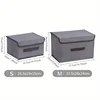 Fold Non-woven Fabric Storage Box Gray Home Supplies Clothing Underwear Sock And Kid Toy Storage Organizer Cosmetics 3