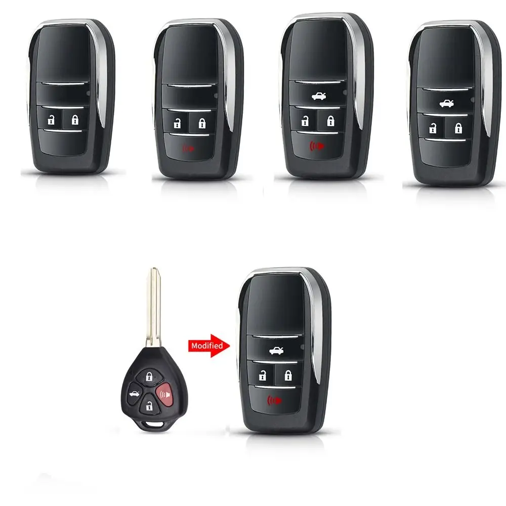 

Modified 2/3/4 Buttons Automotive Key Car Key Shell Key Fob Cover Remote Key Case for Toyota for Yaris for Camry