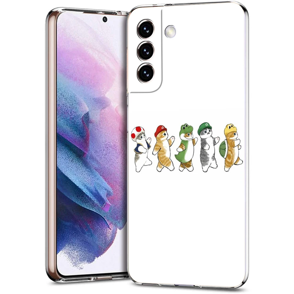 Cute Cat Cartoon Transparent Shockproof Phone Case