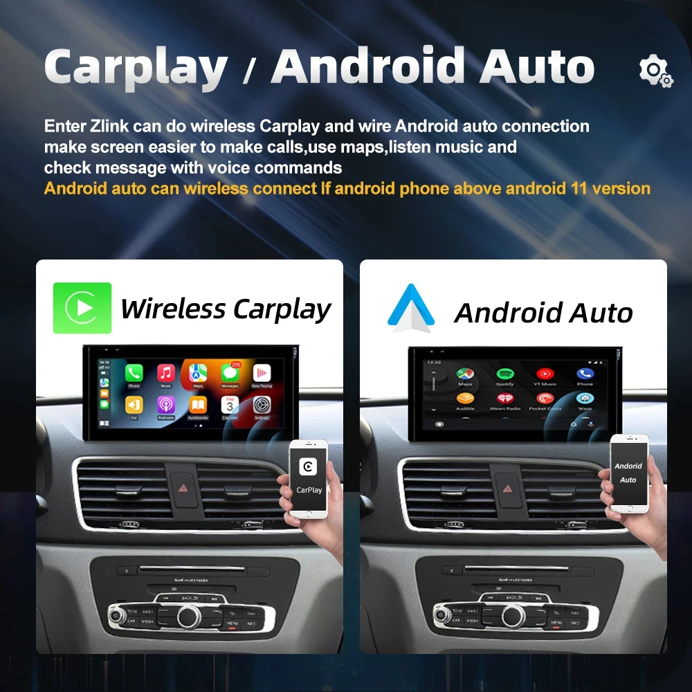 12.3 Inch Carplay Radio Android For AUDI Q3 2013-2018 Multimedia Center Intelligent Car Systems 4G DVD Wifi Touch Screen Display