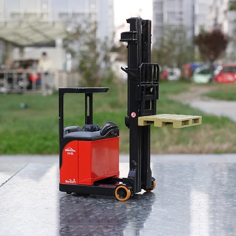 Diecast Alloy 1:25 Scale Linde R14 R16S Electric Balance Forklift Engineering Machinery Car Model Metal Die-Cast Toy Fans Gift