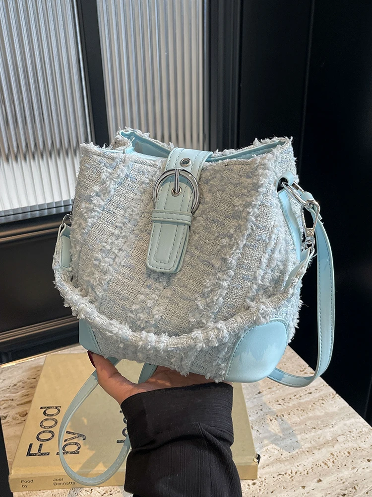 

Высококачественная универсальная сумка-мешок в Корейском стиле для женщин, летняя новая нишевая дизайнерская модная сумка через плечо, женская сумочка для путешествий