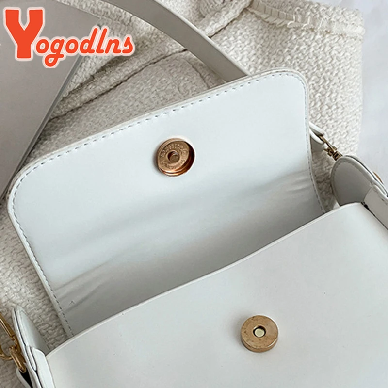 Yogodlns Summer Solid Color Women's Bag PU Leather Flap Shoulder Bag Fashion Lady Armpit Handbag and Purse Trendy Underarm Bag