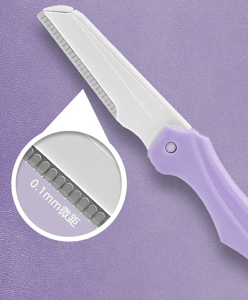 Private Label 3Pcs/Set Makeup Tools Portable Eyebrow Trimming Set Eyebrow Razor Eyebrow Scissors with Comb 2