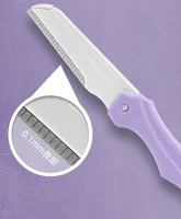 Private Label 3Pcs/Set Makeup Tools Portable Eyebrow Trimming Set Eyebrow Razor Eyebrow Scissors with Comb 2