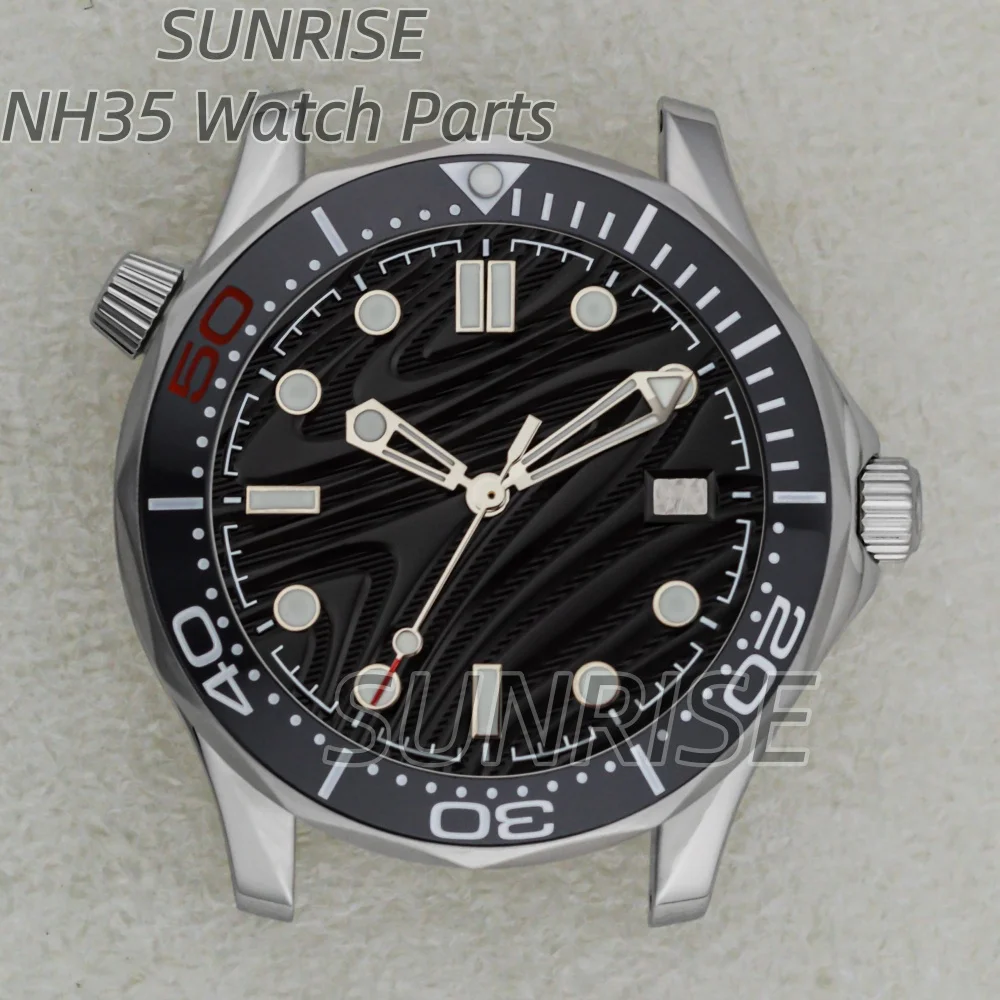 41mm Waterproof Watch Case with Stainless Steel Band & Transparent Back