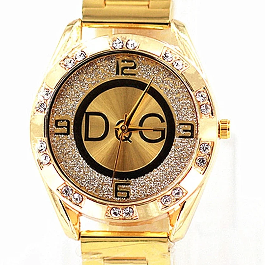 Womens Quartz Watch Fashion Luxury DQG Crystal Quartz Female Gold Silver Stainless Steel womens quartz watch womens watch quartz watch women watches