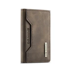 Premium Detachable Magnetic Leather Wallet Case with Card Slots (Coffee)