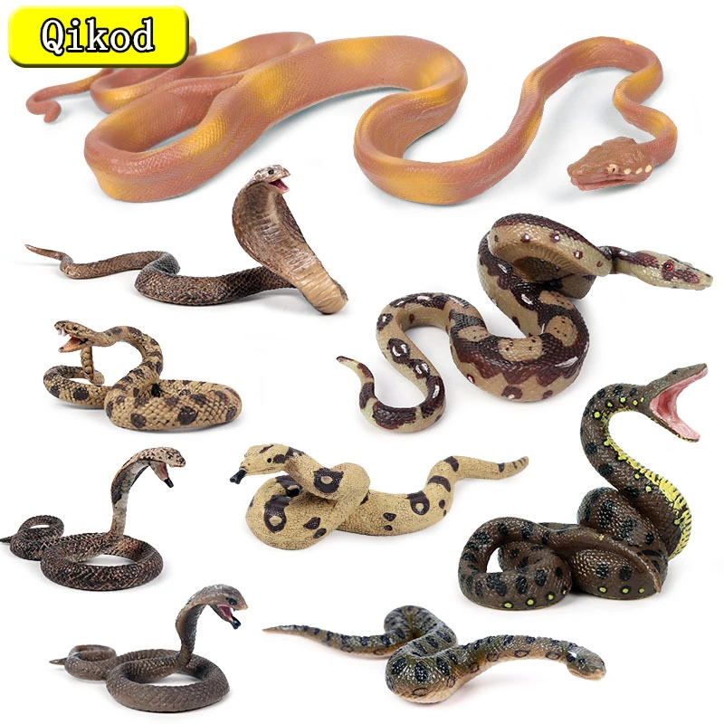 Snake Cobra Python Groene Anaconda Simulatie Plastic Dieren Model Beeldje Een Stuk Action Figure Hot Speelgoed Cadeau Voor Kinderen|null| -