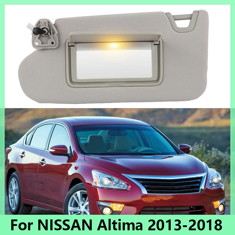 

Автомобильный солнцезащитный козырек 96401-3TA2A, серый с зеркалом для макияжа, Солнцезащитная панель для NISSAN Altima 2013, 2014, 2015, 2016, 2017, 2018