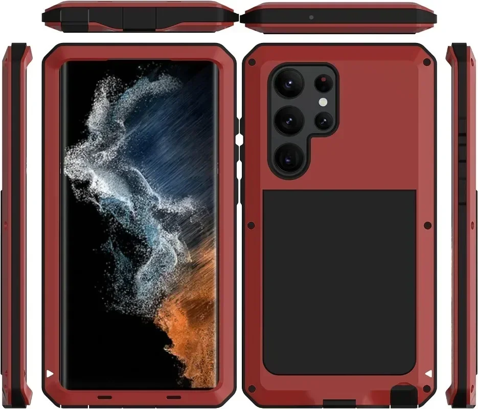 Heavy Duty Dual Layer Aluminum Metal Shockproof Case
