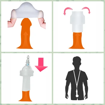 Penis Pump Enlargement Extender Neckband Hanger Exerciser Sex Toys for Men Dick Enhancer Stretcher Bigger Tension Vacuum Cup Set 3