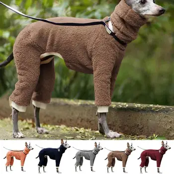 Winter Dog Clothes Pet Vest Stretchy 4 Legs Full Covered Elastic High Collar Solid Color Dog Turtleneck Onesie For Pets Supplies 1