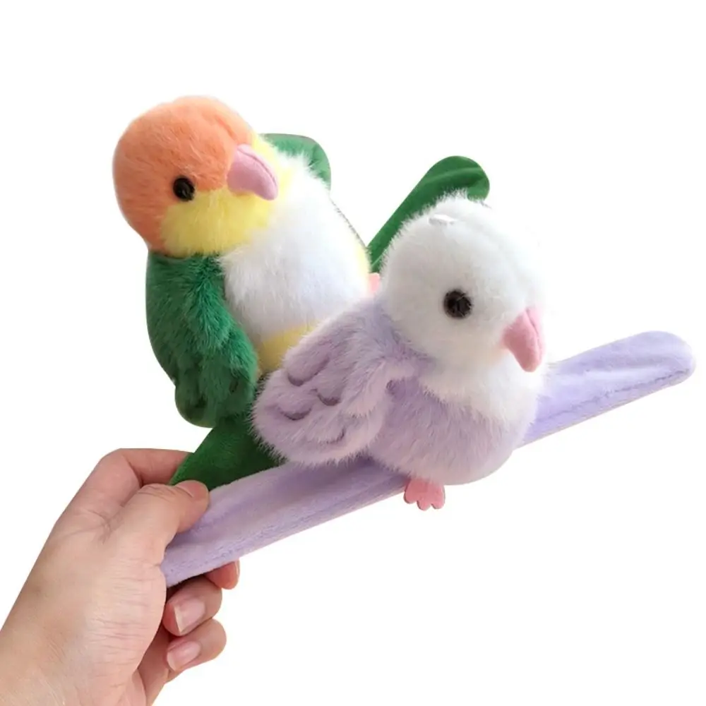 손목밴드 팔찌 앵무새 클랩 서클 봉제인형 손가락 반지 앵무새 열쇠고리 봉제인..