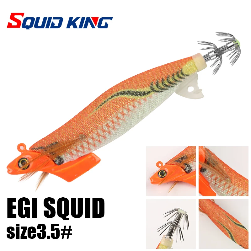 Squid Jig 11Cm Esca Luminosa Per Calamari Con Suono Squid Lure Jig Octopus Lure Sea Jig Game Fishing Lure Seppie Bait Squid Hook