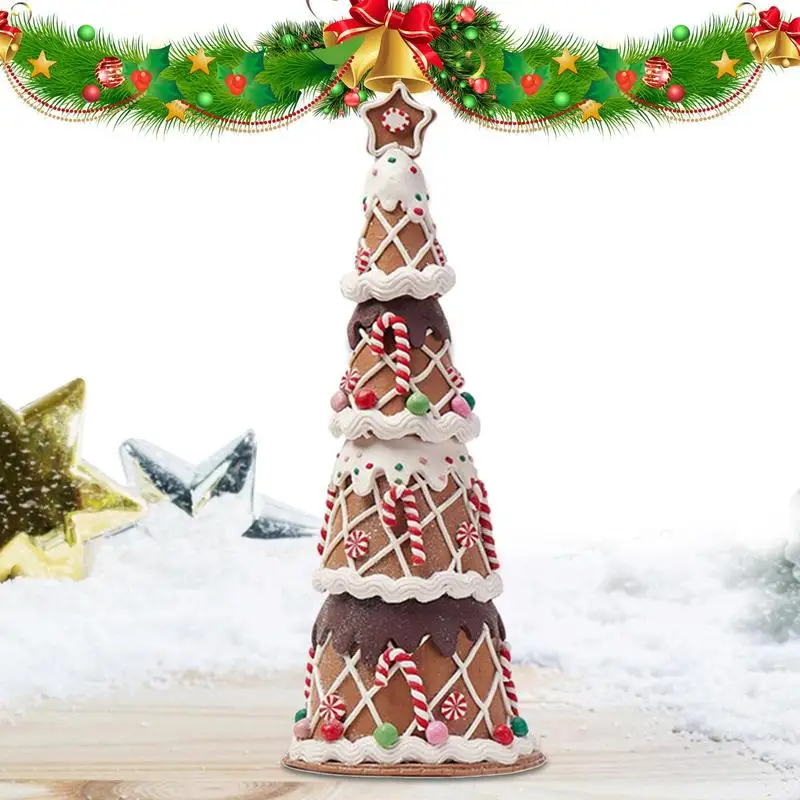 

Tabletop Christmas Tree Miniature Candy And Cake Cone Tree With Star Topper Red White And Green Christmas Decorations Clay Dough