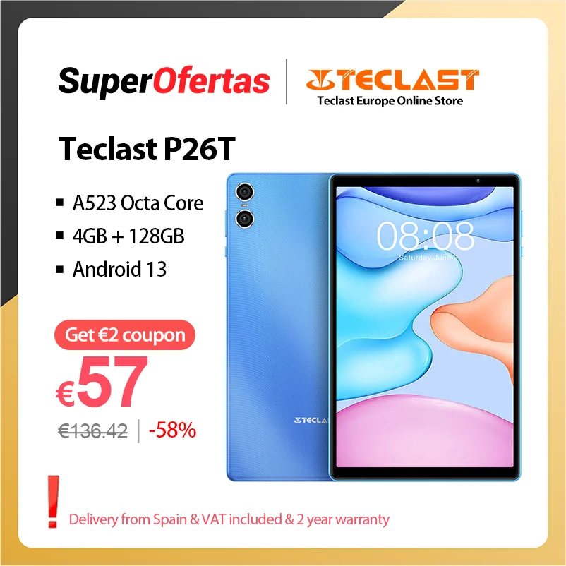 Teclast A523 Androidタブレット 10.1インチ　2台セット Teclast P30T Android 14 タブレット、10.1 インチ 1280X800