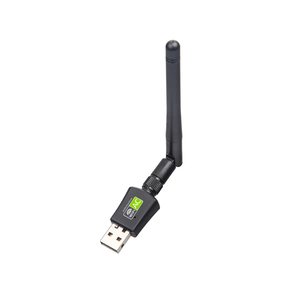 600Mbps 듀얼 밴드 2.4G&5G USB 무선 네트워크 어댑터 드라이버 무료 플러그 앤 플레이 데스크탑 노트북 PC 홈용 미니 WiFi 수신기