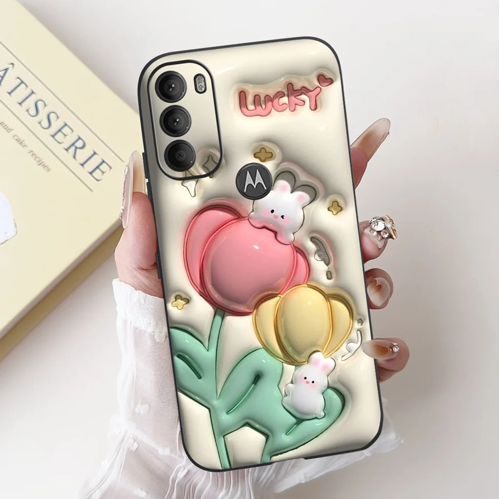 Luxury Cute Cartoon Cat Shockproof Silicone Phone Case - 6.4 Fashionable Back Cover